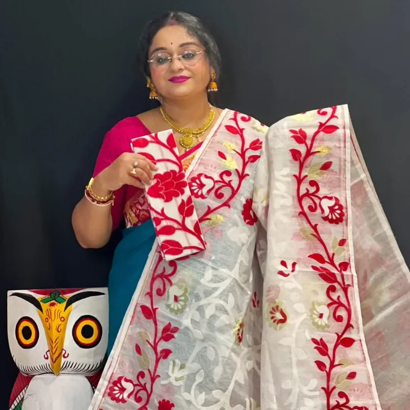 Cotton Embroidery sharee