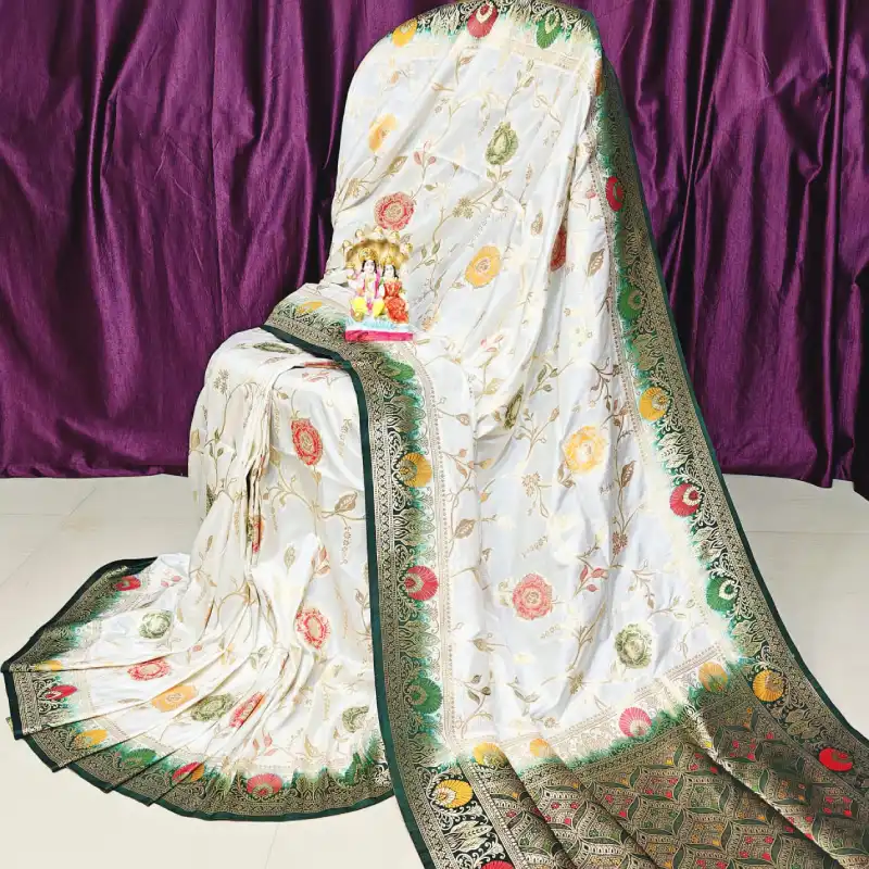 Katan sharee with menakari work