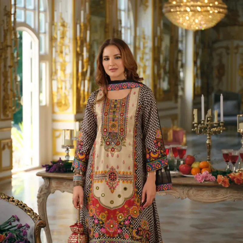 Silk 3pc With Mirror Work
