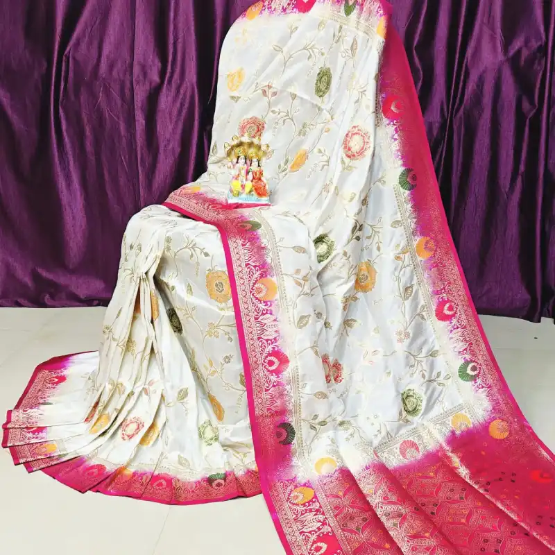 Katan sharee with menakari work