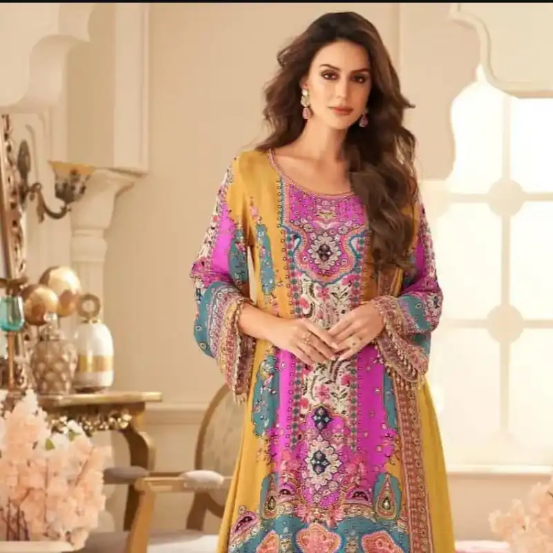Indian chinon silk